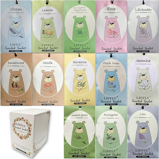 13 Scents Scented Sachets for Drawers and Closets Air Freshener Home Fragrance by LIFFLY