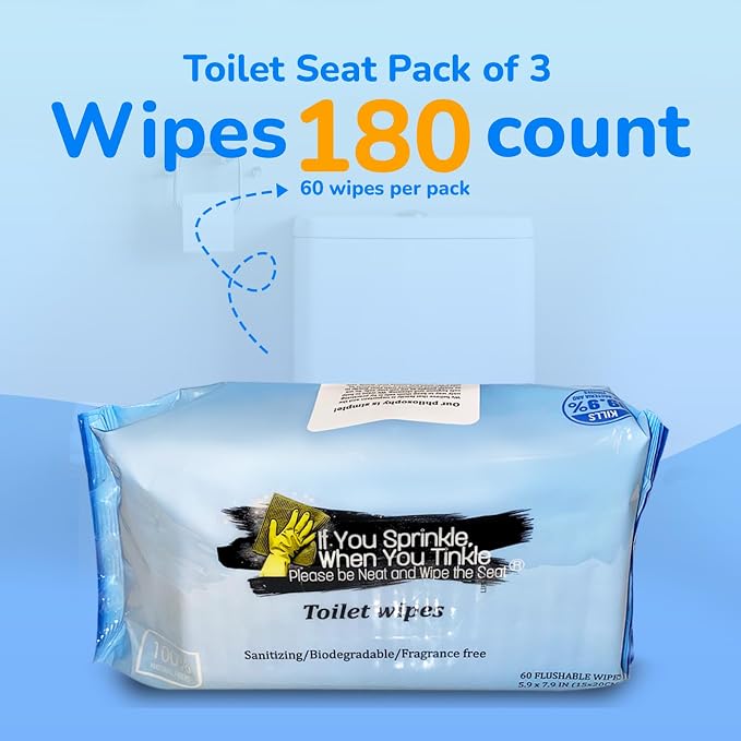 3 Pack Refill Pack Toilet Seat Wipes - Image 2