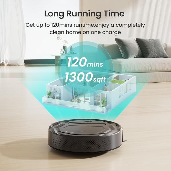 Lefant Robot Vacuum Cleaner M210 Pro, 2200Pa Suction, 120 Min Self-Charging - Image 7
