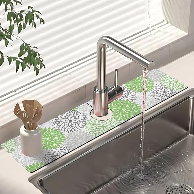Dish Drying Mat for Kitchen Counter Matt, Super Absorbent Non-slip Rubber Backed - Image 4