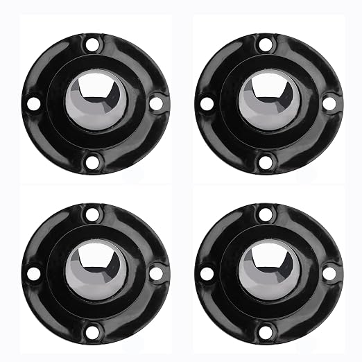 PlusRoc 4 Pack Anti-Rust Wheels Stainless Steel Self Adhesive Caster Wheels by PlusRoc