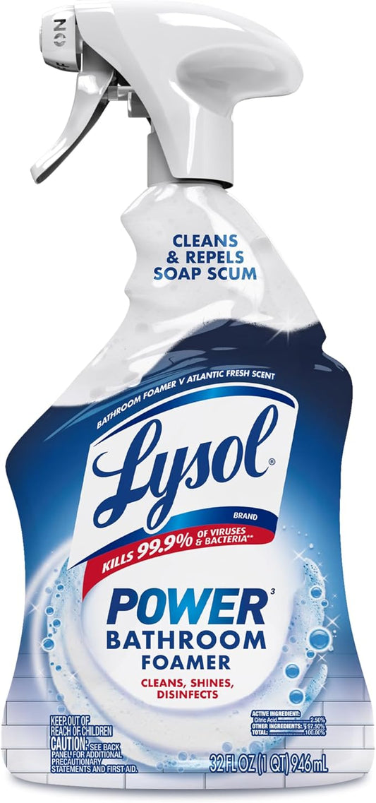 Lysol Power Foaming Bathroom Cleaner, Disinfectant Spray Kills 99.9% of Germs by Lysol