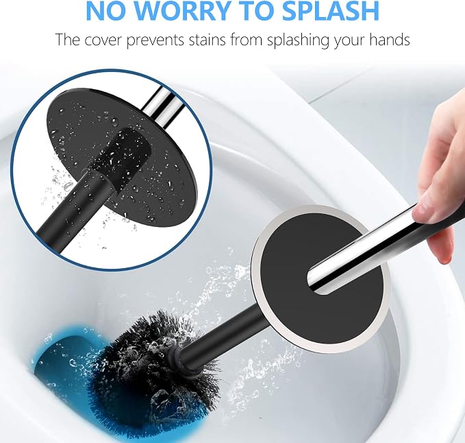 SetSail Toilet Brush, Compact Size Toilet Bowl Brush and Holder Toilet Brushes - Image 3
