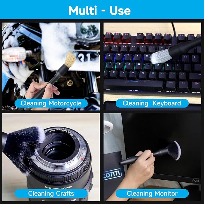 9 Pcs Car Detailing Brush Set No Scratch - Image 7