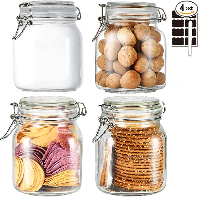 32oz Glass Food Storage Jars by ZALSSKE