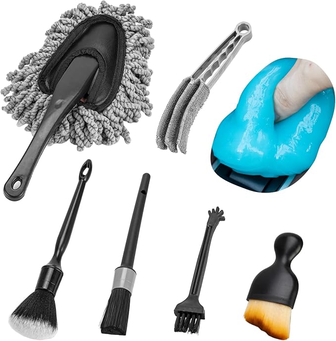 THINKWORK Car Interior Cleaning Kit, Car Duster Interior Detail Brush, by THINKWORK