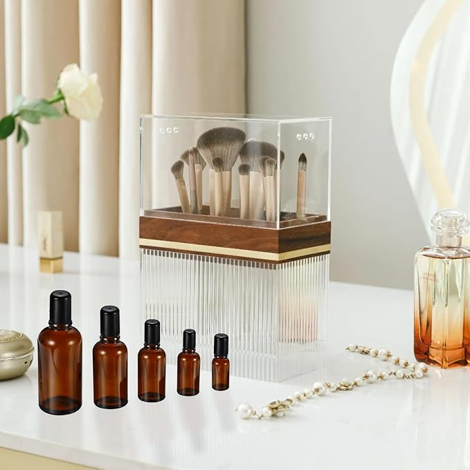 15ML Roller Bottles for Essential Oil, 4 Pack Empty Amber Glass Roller Bottle - Image 7