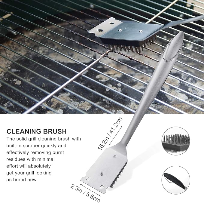 Grilljoy 8PCS Heavy Duty BBQ Grill Tools Set - Image 5