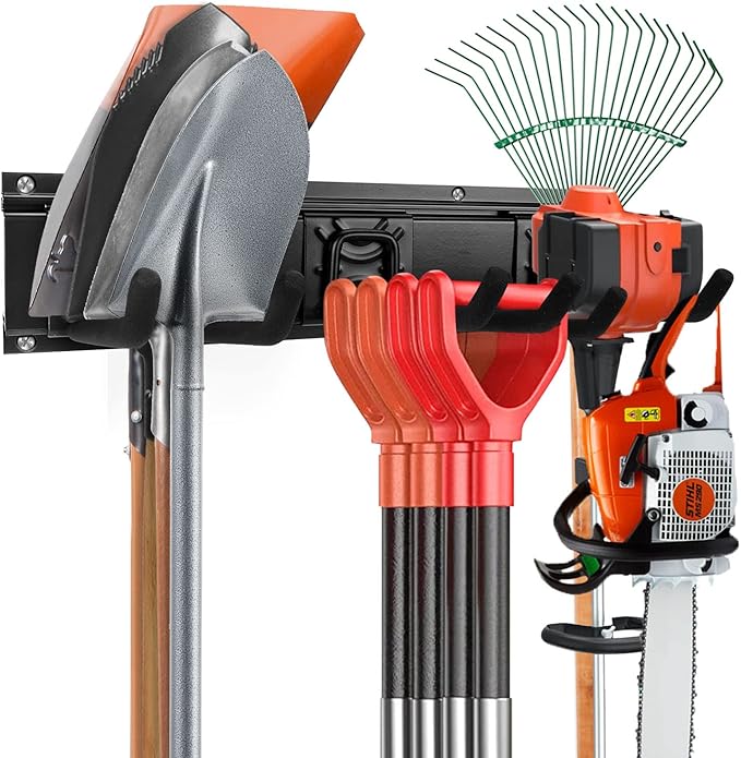 Garden Tool Rack Set, Garage Wall Organization Hanger - Image 7