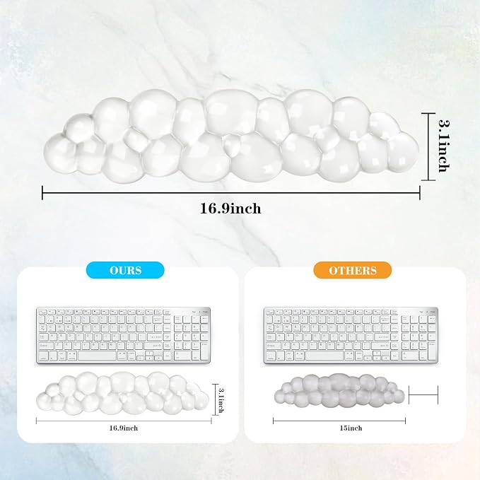 Gel Cloud Keyboard Wrist Rest, Cute Wrist Support and Arm Support Keyboard Rest - Image 6