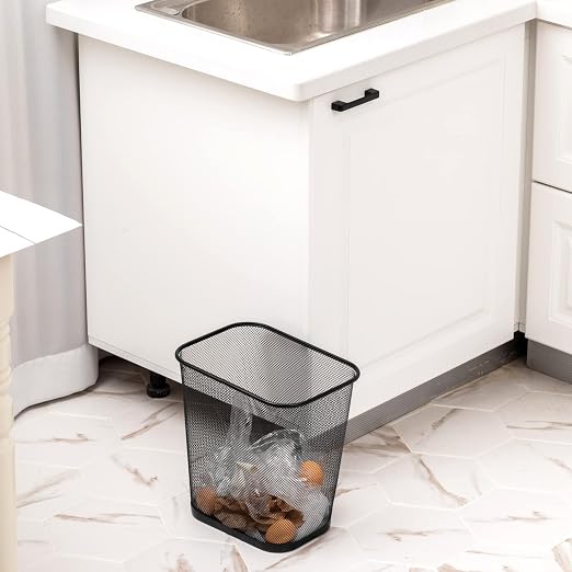 Nuanchu 6 Pcs Mesh Square Trash Cans 4 Gallons Wire Wastebasket - Image 6