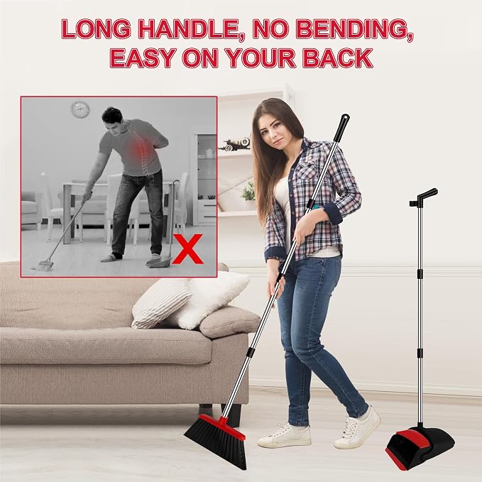 Broom with Dustpan Combo Set and Silicone Air Broom Kit - Image 3
