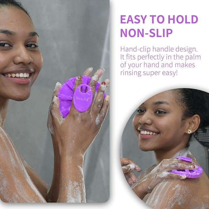 Silicone Body Scrubber, BEAUTAIL Shower Bath Scrubber, More Hygienic Than - Image 4