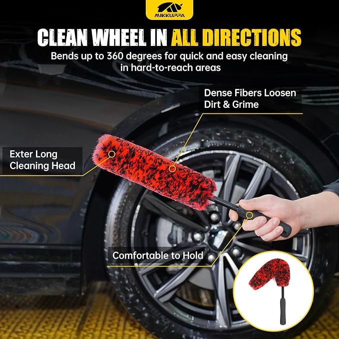 MIKKUPPA Car Wheel Brush Set - Image 3