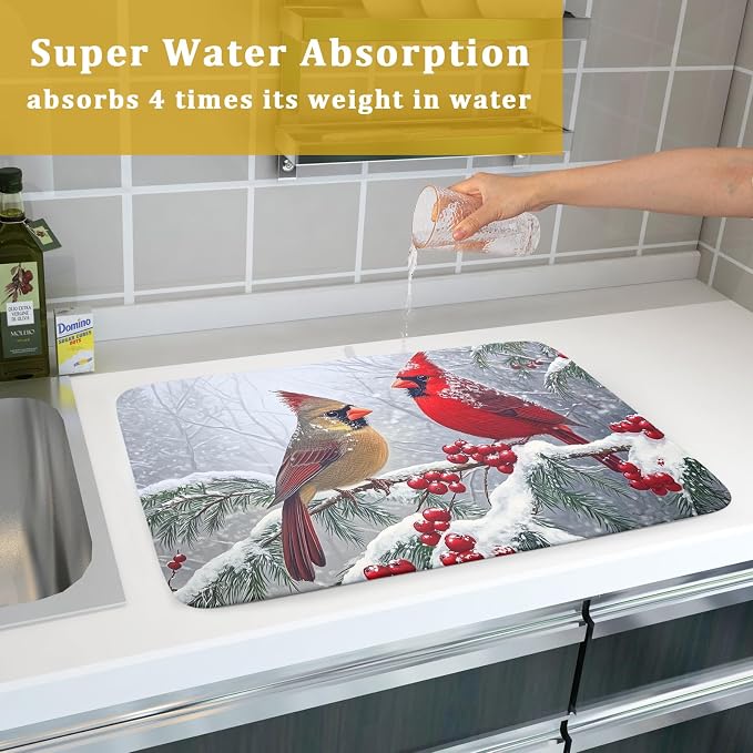 Winter Christmas Dish Drying Mat - Image 7