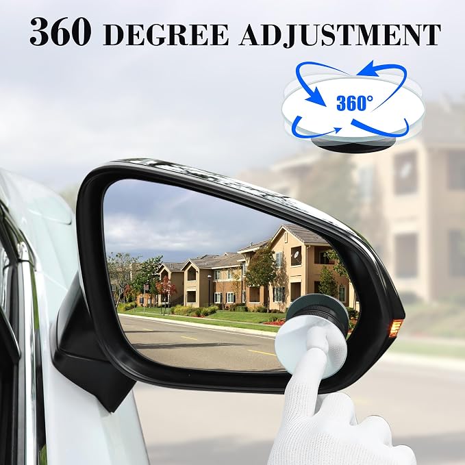 LivTee Blind Spot Car Mirror, Reusable 360° Wide Angle Rear View Car Mirrors - Image 5