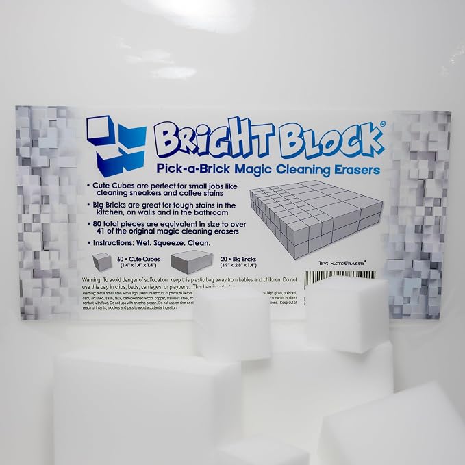 Bright Block Pick-a-Brick Magic Cleaning Eraser Sponges | Select Your Size High - Image 6