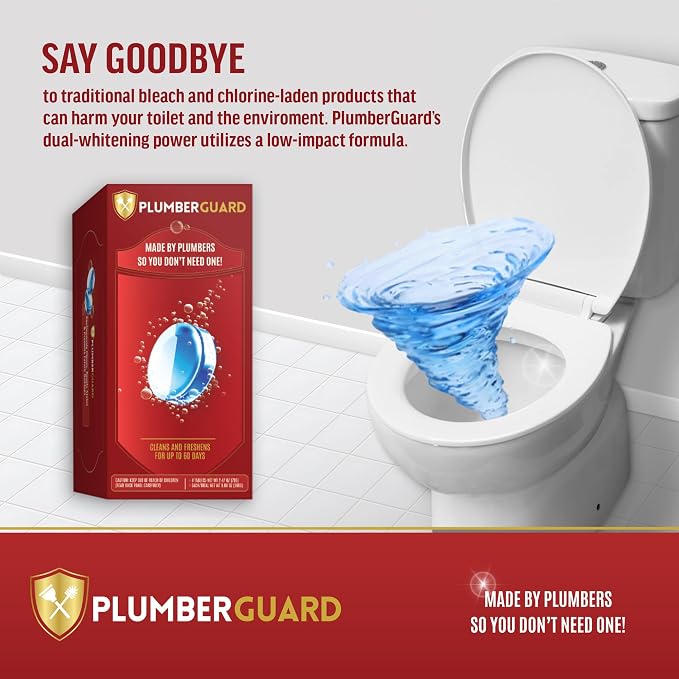 Toilet Tablets 4 Pack | Bleach & Chlorine Free, Dual-action Whitening - Image 8