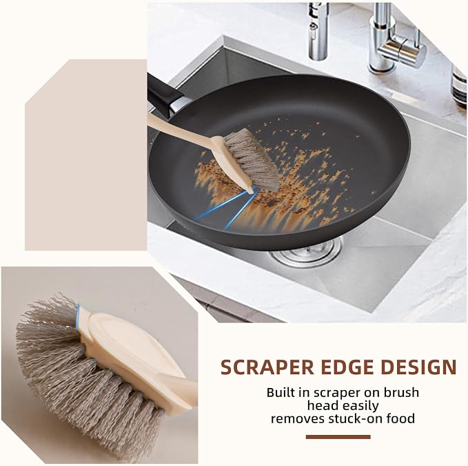 4-Pack Heavy Duty Scrub Brushes Set - Image 5