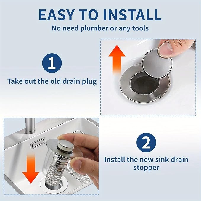 Bathroom Sink Stopper Hair Catcher - Image 6