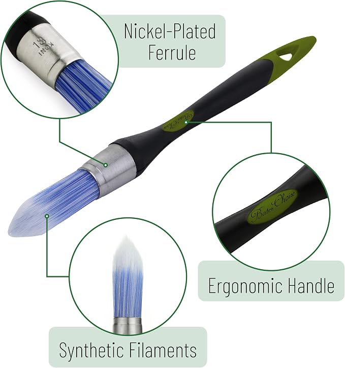 Bates- Trim Paint Brush, 0.75" Inch, Trim Brushes - Image 3