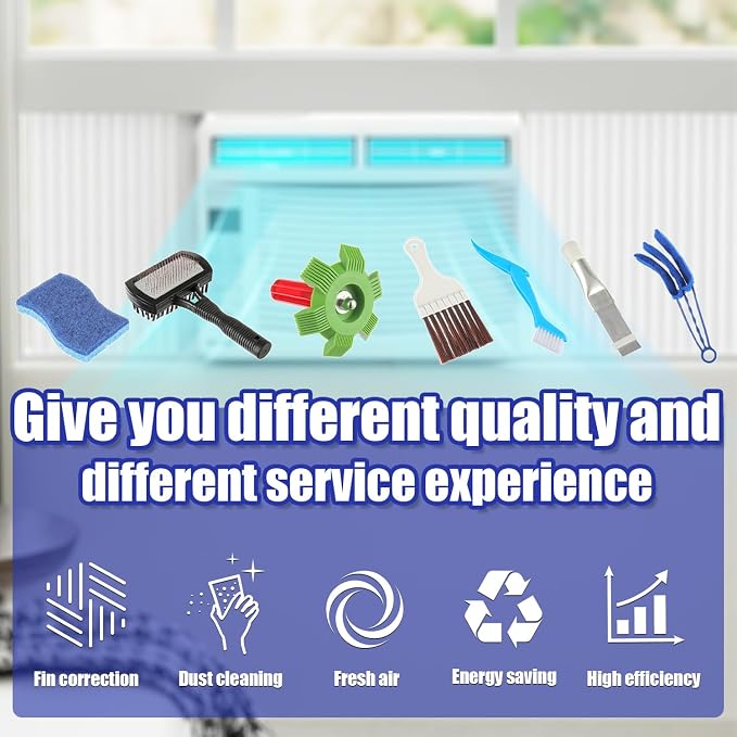 BOJACK Air Conditioner Fin Cleaner kit, Brush Condenser Ac Coil Brush Cleaner - Image 6