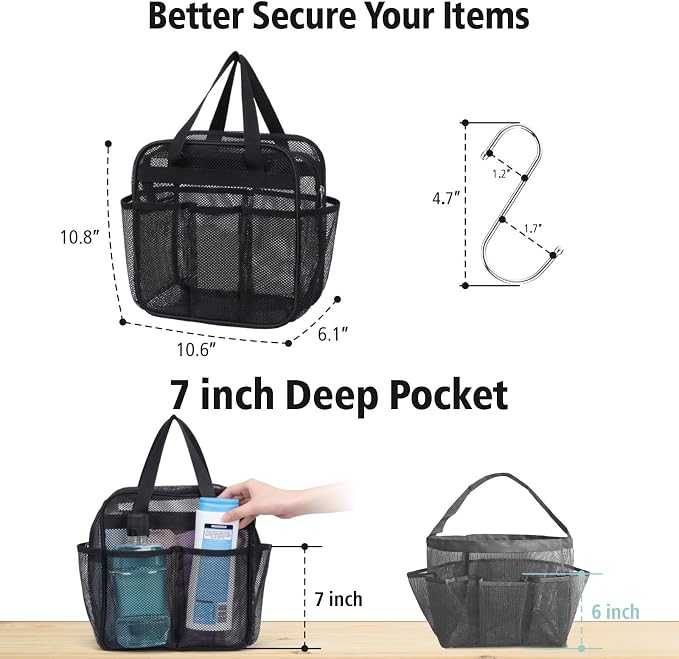 F-color Mesh Shower Caddy Portable - Image 4