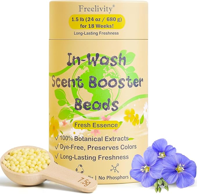 Freelivity In‑Wash Scent Booster Beads – Fresh Essence Scent, Laundry Beads by Freelivity