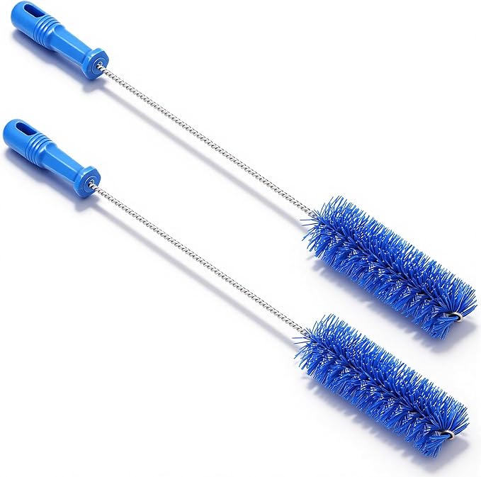 Baderke 2 Pieces Drain Brush Pipe Cleaning Blue Tube Brushes 19.7 Inch Plastic by Baderke