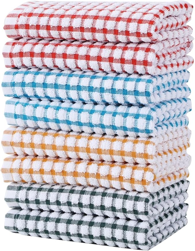 Oeleky Dish Towels for Kitchen, Cotton Kitchen Towels for Drying Dishes Pack of by OELEKY