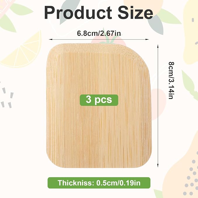 3pcs Bamboo Pot Scraper Tool Food Scraper - Image 4