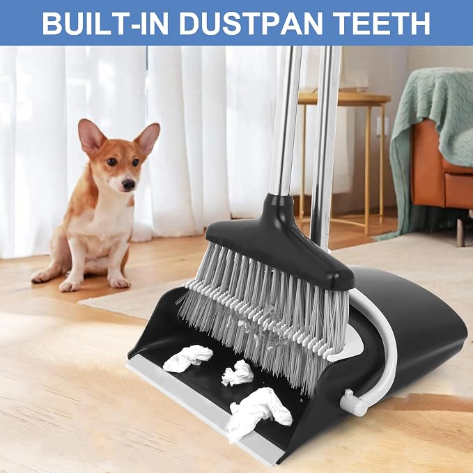 Broom and Dustpan Set Lightweight Lobby Broom and Dust Pan Combo - Image 3