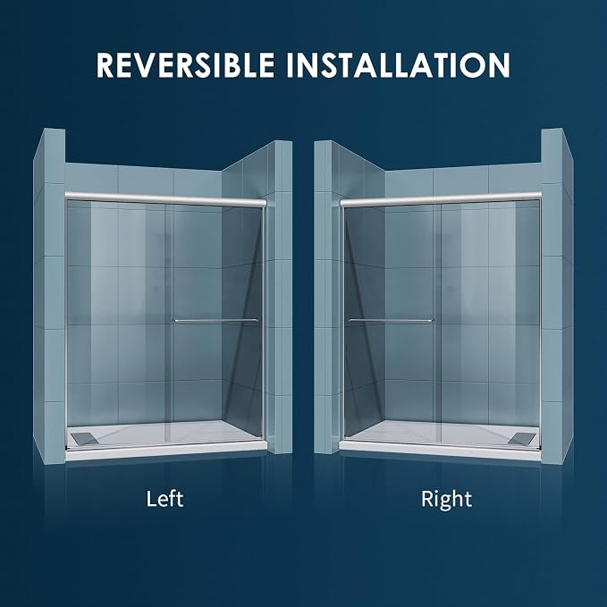 SUNNY SHOWER Glass Sliding Shower Door - Image 7