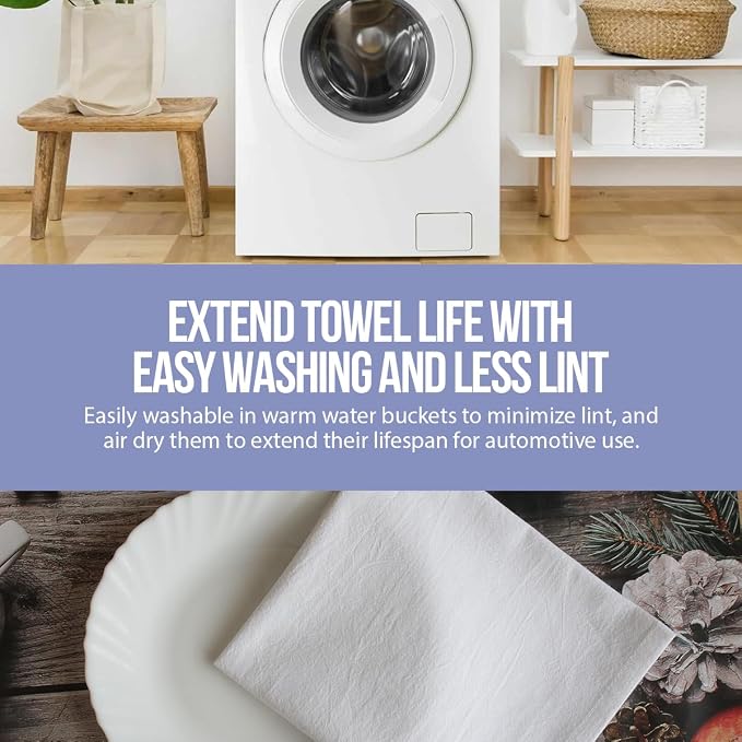 Flour Sack Towels| Tea Towel for Crafts| Kitchen Dish Cotton Blank Towel for - Image 5