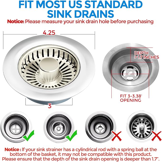 zaa Kitchen Sink Drain Strainer - Image 4