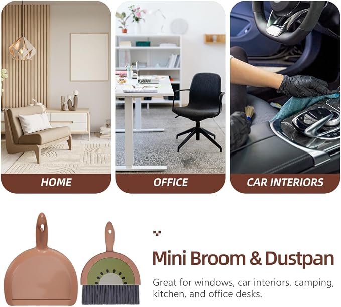 VOSAREA Mini Broom Set with Dustpan - Image 6