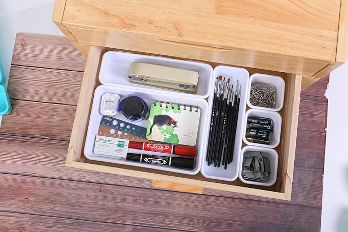 15 PCS Interlocking Desk Drawer Organizer Separator - Image 5