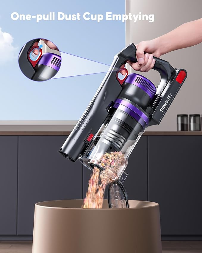 Cordless Vacuum Cleaner, 600W 50Kpa Stick Vacuum Cleaner - Image 5