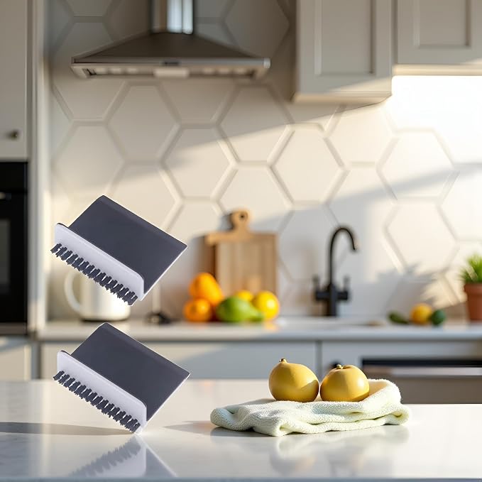 2Pcs Black Kitchen Sink Squeegee Cleaner Countertop Brush Wiper Vegetable - Image 7