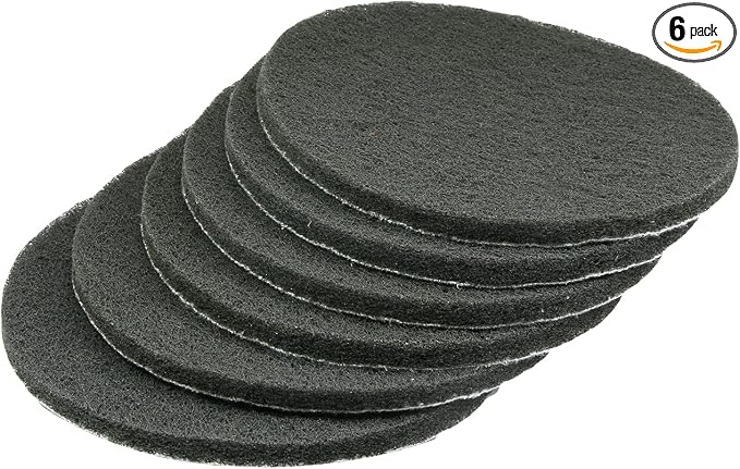 Auniwaig 1000-Grits 7 Inch Scrubber Scouring Pads Gray-Multipurpose, Drill by Auniwaig
