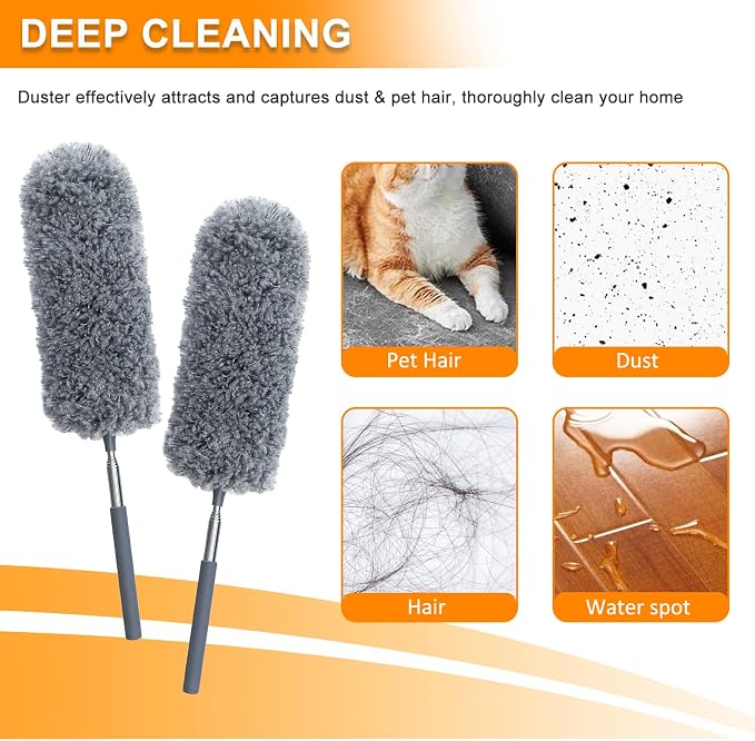 2 Pack Mini Microfiber Feather Duster - Image 3