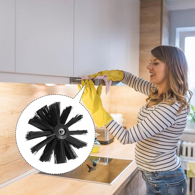 DOITOOL 2 Pcs 4 Inch Chimney Brush Head, Fireplace Cleaner Dryer Vent Cleaner - Image 9