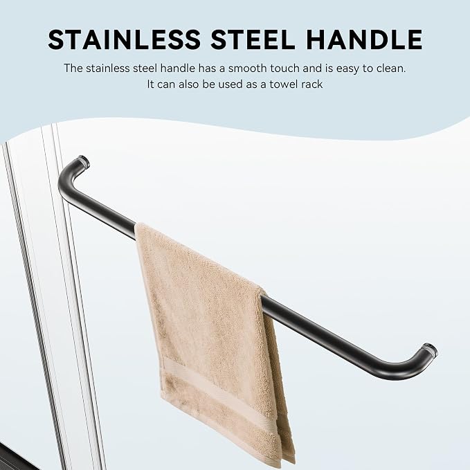 56-60" W x 58" H Semi-Frameless Tub Shower Door, Bypass Double Sliding Bathtub - Image 3