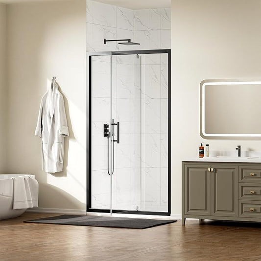 WinZo 41-42" W ×72" H Pivot Shower Door, 1/4" SGCC Clear Tempered Glass Shower - Image 2
