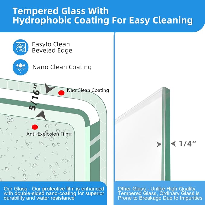 Frameless Shower Door, 56-60" W x 74" H Double Sliding Shower Doors - Image 3