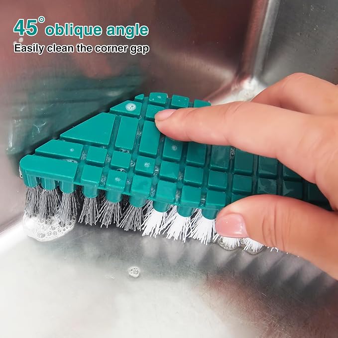 Crevice Cleaning Brush, Hard Bristle Grout Brush Gap Cleaner Tool - Image 4