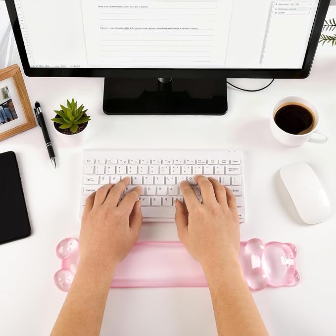 Clear Gel Keyboard Wrist Rest, Bear-Shape Wrist Rest, Ergonomic Wrist Rest - Image 3