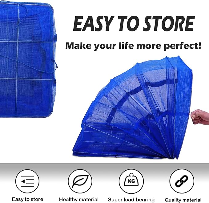 Drying Rack 6 Layers Folding Fish Mesh, Foldable Nylon Netting, Hanging Drying - Image 5