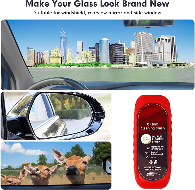 Automotive Oil Film Cleaning Brush, Car Glass Oil Film Cleaner Brush, Oil - Image 6
