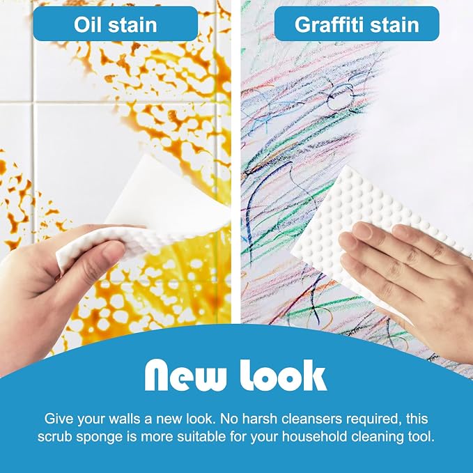 52 PCS Magic Sponge Eraser Sheets, Upgrade Convex Point Melamine - Image 4
